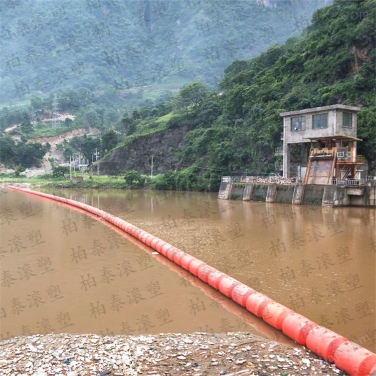 白龙江水电站用高分子塑料拦污浮筒拦污排